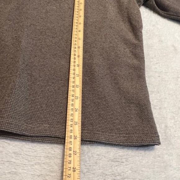 Mountain Khakis Brown Snap Mock Neck Fleece Pop Top Pullover Sweater Size Medium - Picture 10 of 10